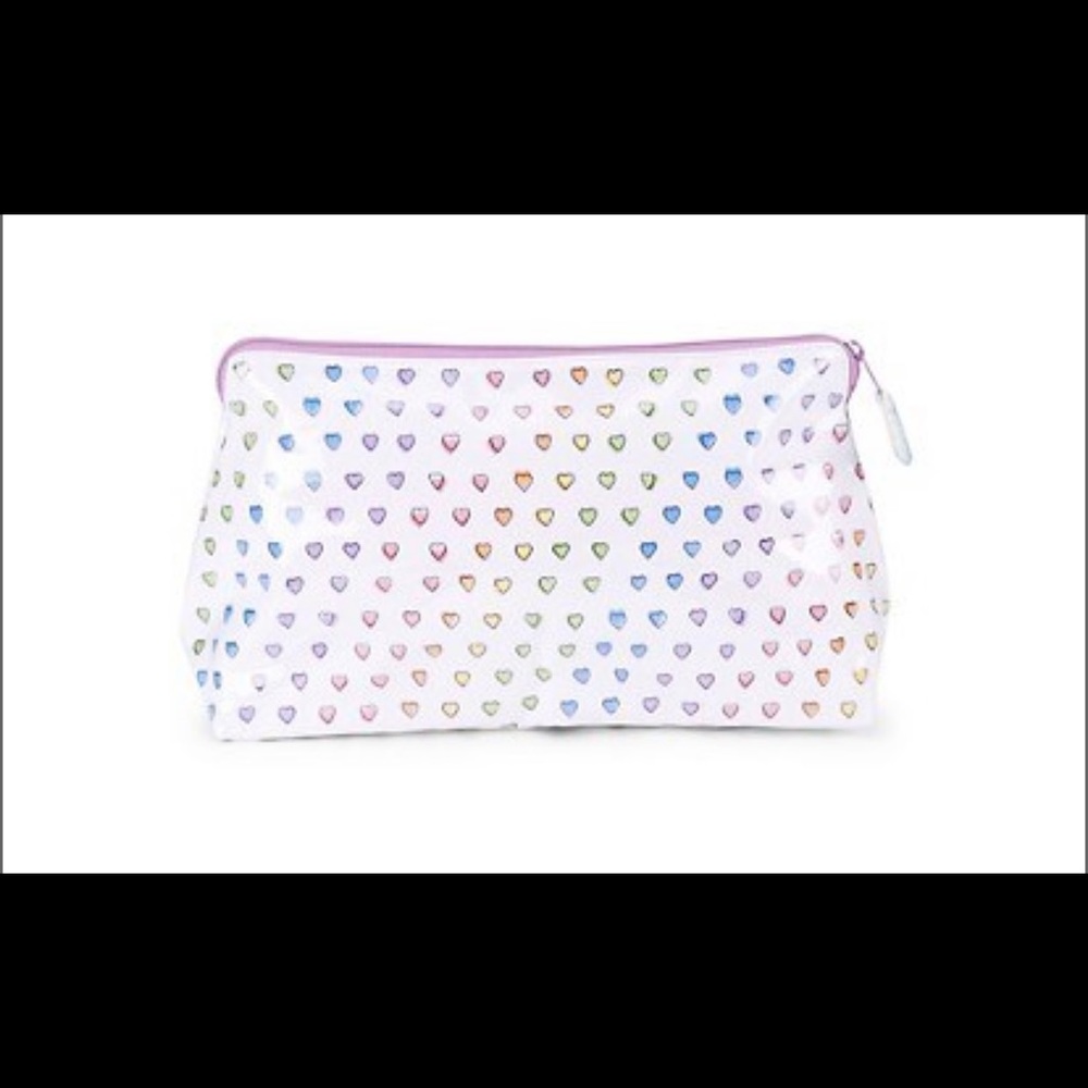 Roller Rabbit Disco Heart Makeup Bag NWOT
